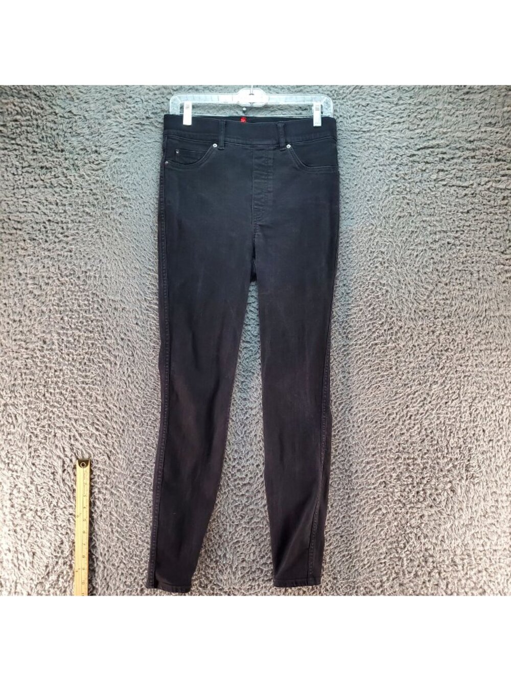 Spanx Jeans Womens Medium Tall Black Stretch Pull On Jegging